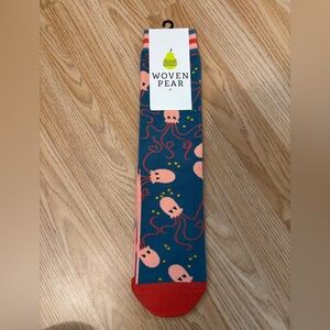 Blue and Pink Octopus Socks